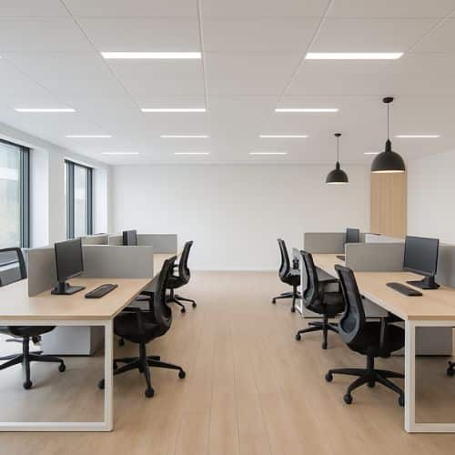 Espacio de trabajo en una oficina moderna