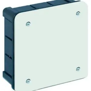 CAJA DE REGISTRO ELÉCTRICO 100X100X45MM PARA EMPOTRAR DE INTERIOR CON TAPA DE TORNILLOS