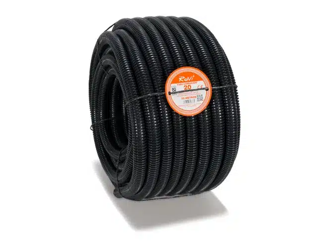 TUBO CORRUGADO ARTICULADO NEGRO 20MM 25M