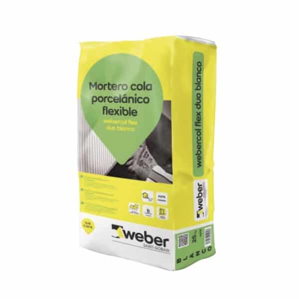 CEMENTO COLA FLEX DUO WEBER 25KG BLANCO