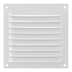 REJILLA DE VENTILACION SOBREPONER ALUMINIO BLANCO 10 X 10 CM ESPESOR 0.6  MM