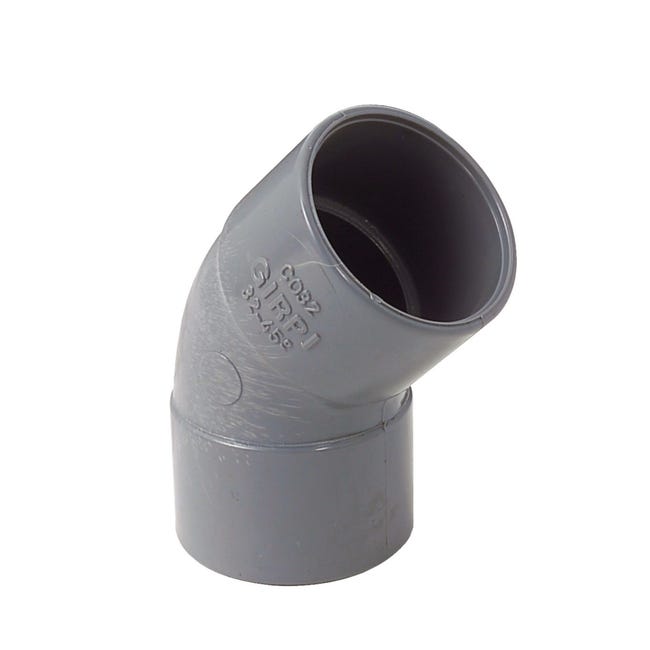 CODO 45º Ø40MM PVC GRIS HEMBRA-HEMBRA