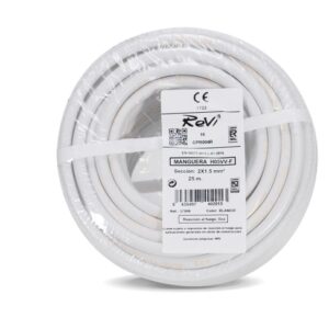 CABLE ELÉCTRICO H05VV-F 2X1.5MM2 BLANCO 25M
