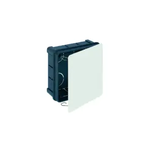 CAJA DE REGISTRO ELÉCTRICO 100X100X45MM PARA EMPOTRAR DE INTERIOR CON TAPA DE GARRAS