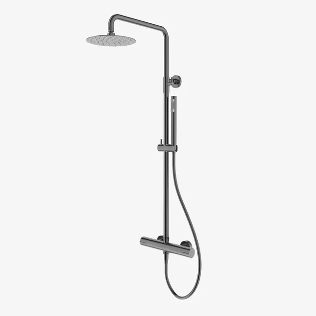 COLUMNA DE DUCHA TERMOSTÁTICA RONDO PVD METAL GUN