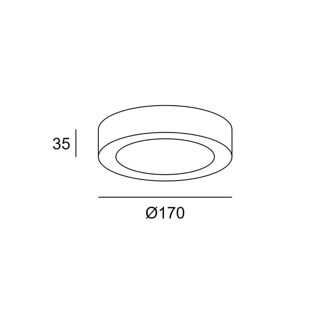 DOWNLIGHT LED SUPERFICIE CIRCULAR BLANCO 12W LUZ CALIDA