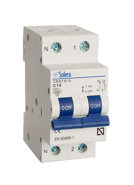 AUTOMÁTICO MAGNETOTÉRMICO 1 P+N 10A SOLERA
