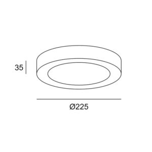 DOWNLIGHT LED SUPERFICIE CIRCULAR BLANCO 20W LUZ NEUTRA