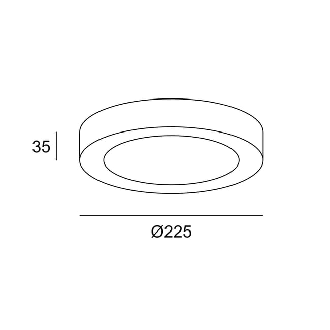 DOWNLIGHT LED SUPERFICIE CIRCULAR BLANCO 20W LUZ NEUTRA