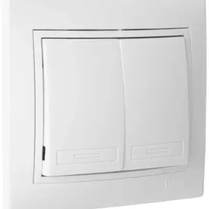 CONMUTADOR DOBLE SERIE EUROPA BLANCO