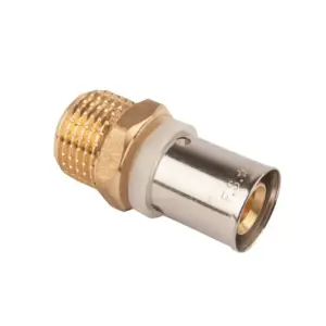 ENTRONQUE ROSCA 16MMX1/2" MACHO MULTICAPA