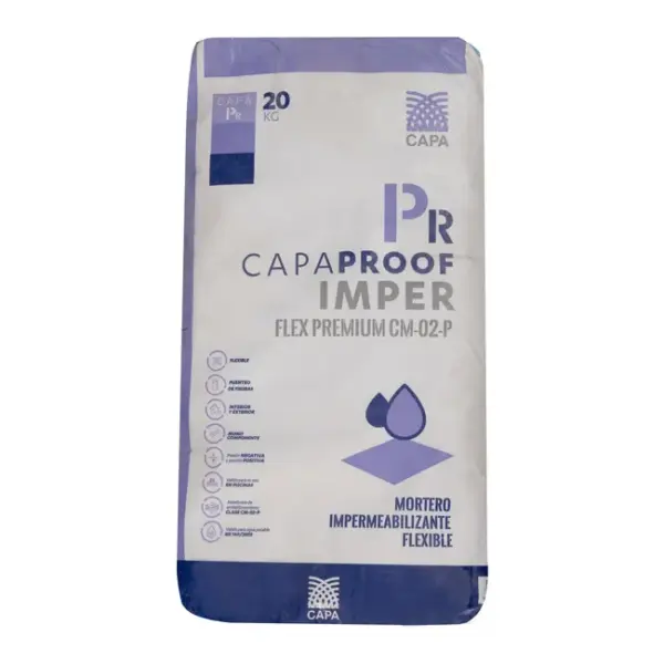 MORTERO IMPERMEABLE  CAPAPROOF FLEX PREMIUM 20KG