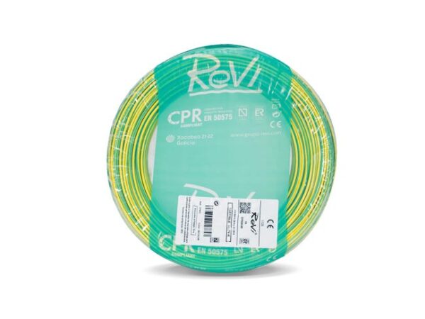 HILO FLEXIBLE H07V-K 6mm2 VERDE/AMARILLO 20M