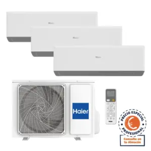 AIRE ACONDICIONADO WIFI MULTISPLIT 2X2100+2800 FRIGORIAS HAIER GEOS R+