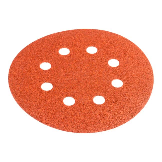 6 DISCOS DE LIJA 125MM 8 AGUJEROS GRANO 120