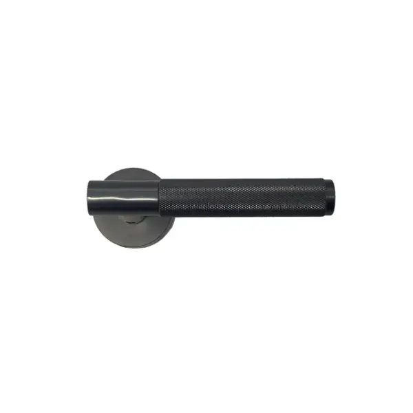 JUEGO  ROSETA REDONDA ALUMINIO 6243 ACABADO NEGRO