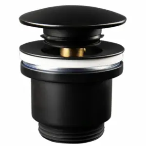 VÁLVULA CLICK CLACK LAVABO 1 1/4" NEGRA