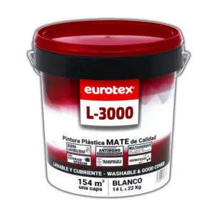 PINTURA PLASTICA BLANCA MATE 14L L3000