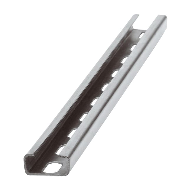 GUÍA CARRIL PERFORADA CINCADA 20X10X1X2000MM