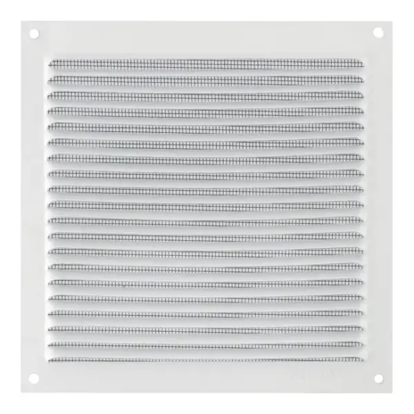 REJILLA DE VENTILACION CON MOSQUITERA SOBREPONER ALUMINIO BLANCO 17 X 17 CM. ESPESOR 0.8  MM