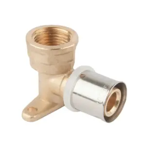 CODO 90º CON SOPORTE 16MMX1/2" HEMBRA MULTICAPA