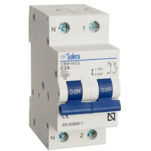 AUTOMÁTICO MAGNETOTÉRMICO 1 P+N 25A SOLERA