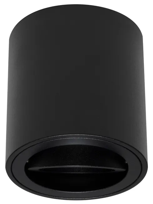 ARO DE SUPERFICIE BAJO CIRCULAR BASCULANTE NEGRO GU10