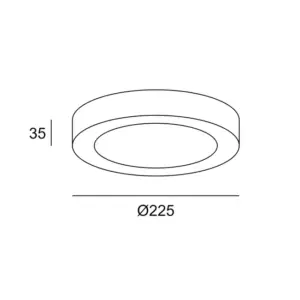 DOWNLIGHT LED SUPERFICIE CIRCULAR BLANCO 20W LUZ NEUTRA