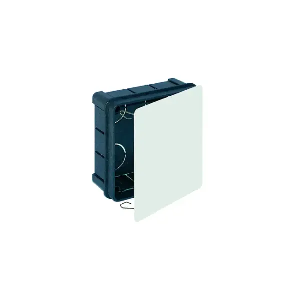 CAJA DE REGISTRO ELÉCTRICO 100X100X45MM PARA EMPOTRAR DE INTERIOR CON TAPA DE GARRAS