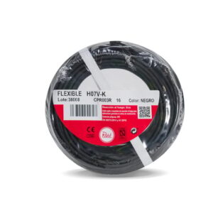 HILO FLEXIBLE H07V-K 2,5mm2 NEGRO 25M