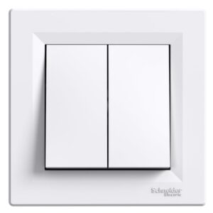 CONMUTADOR DOBLE MONOBLOCK SERIE ASFORA BLANCO