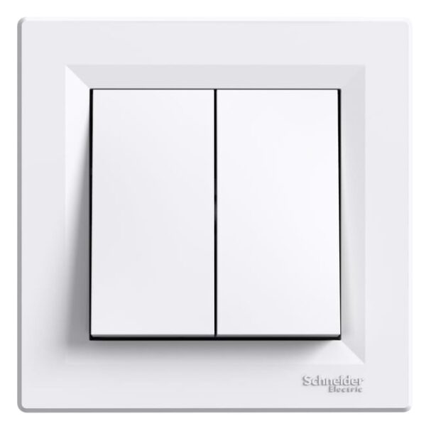 CONMUTADOR DOBLE MONOBLOCK SERIE ASFORA BLANCO