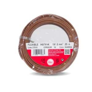 HILO FLEXIBLE H07V-K 1,5mm2 MARRÓN 25M